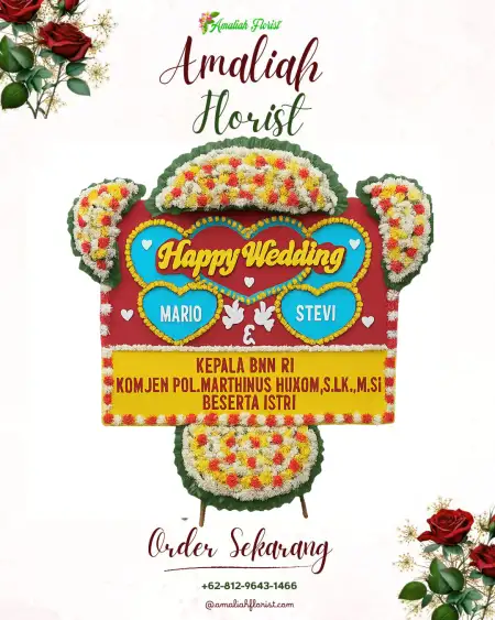 Papan Bunga Pernikahan Demang Lebar Daun